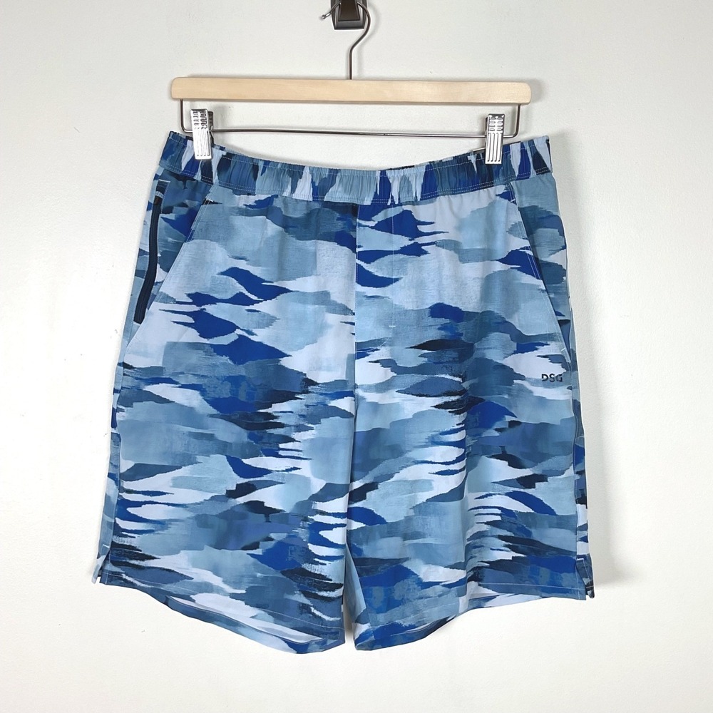 DSG 8" Agility Short Athletic‎ Fit Blue Camo Men's Training Shorts MEDIUM